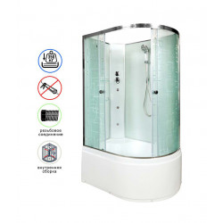 Душевая кабина AvaCan EM4511LNGM AVA N 110x80 без крыши с гидромассажем