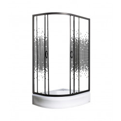 Душевой уголок МОНОМАХ -ДУ 100/80/180 МЗ BL R, с поддоном
