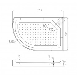 Душевая кабина AvaCan EM1512RGM+EL AVA N 120x80 с гидромассажем и электрикой