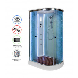 Душевая кабина AvaCan EM1512LLED+GM AVA N 120x80 с LED-подсветкой и гидромассажем
