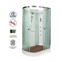 Душевая кабина AvaCan EM1512LNGM AVA N 120x80 без крыши с гидромассажем