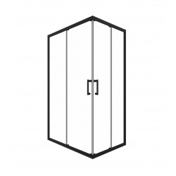 Душевой уголок Triton Фикс-Блэк 120x80