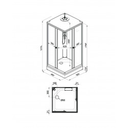 Душевая кабина Triton Вельвет-К А3 90х90