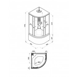 Душевая кабина Triton Вельвет Б3 90х90