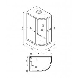Душевая кабина Triton Коралл-Лайт В 120x80 L