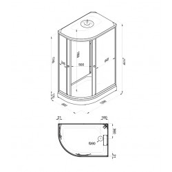 Душевая кабина Triton Коралл-Лайт А 120x80 R