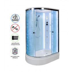 Душевая кабина AvaCan EM3012RLED+GM AVA N 120x90 с LED-подсветкой и гидромассажем