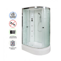 Душевая кабина AvaCan EM3012LGM+EL AVA N 120x90 с гидромассажем и электрикой
