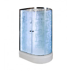 Душевая кабина AvaCan EM3012LNLED AVA N 120x90 без крыши с LED-подсветкой