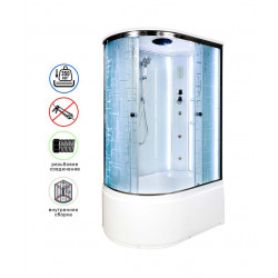 Душевая кабина AvaCan EM4512RLED+GM AVA N 120x80 с LED-подсветкой и гидромассажем