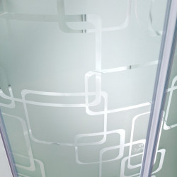 Душевая кабина AvaCan EM4512RNLED AVA N 120x80 без крыши с LED-подсветкой