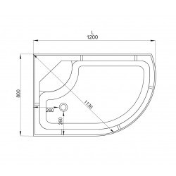 Душевая кабина AvaCan EM4512L AVA N 120x80 стандартная