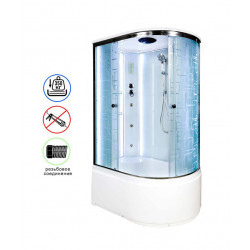 Душевая кабина AvaCan EM4512LLED+GM AVA O 120x80 с LED-подсветкой и гидромассажем