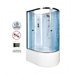Душевая кабина AvaCan EM4512LNLED AVA O 120x80 без крыши с LED-подсветкой
