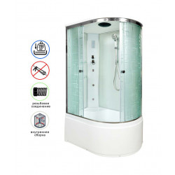 Душевая кабина AvaCan EM5012LGM+EL AVA N 120x90 с гидромассажем и электрикой