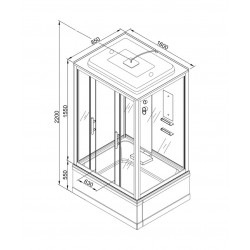 Душевая кабина AvaCan EM4516EL AVA N 160x85 с электрикой