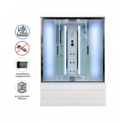 Душевая кабина AvaCan EM4516LED+GM AVA N 160x85 с LED-подсветкой и гидромассажем