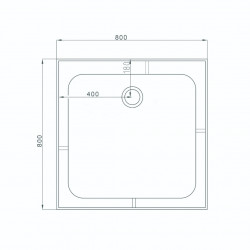 Душевая кабина AvaCan V8015 AVA N 80x80 с гидромассажем