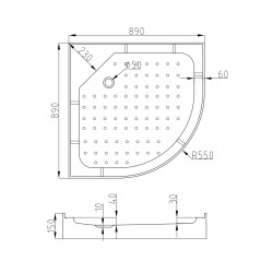 Душевая кабина AvaCan A09GM AVA N 90x90 с гидромассажем