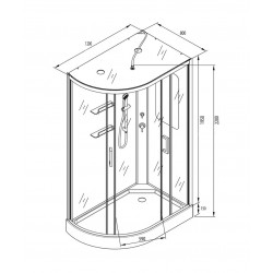 Душевая кабина AvaCan A102L AVA N 120x80 стандартная