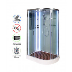 Душевая кабина AvaCan A102LLEDKN AVA N 120x80 LED с кнопкой