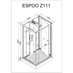 Душевая кабина AvaCan Z111 AVA N 100x100 стандартная