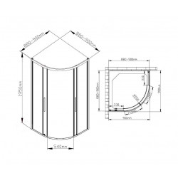 Душевой уголок AvaCan HC90 90x90