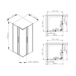 Душевой уголок AvaCan KC100 100x100