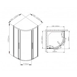 Душевой уголок AvaCan HC120 120x120