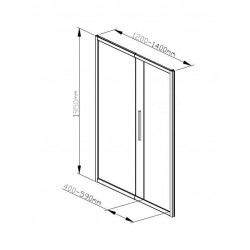 Душевая дверь AvaCan FB 120-140