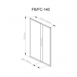 Душевая дверь AvaCan FC 120-140