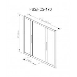 Душевая дверь AvaCan FB2 170-190 MT
