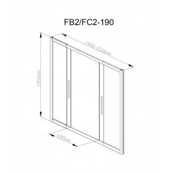 Душевая дверь AvaCan FC2 190-210 MT