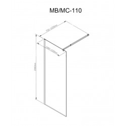 Душевая перегородка AvaCan MB110MT 110x200