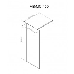 Душевая перегородка AvaCan MC100MT 100x200
