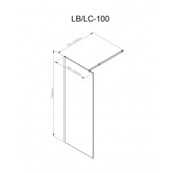 Душевая перегородка AvaCan LC100 100x200