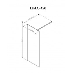 Душевая перегородка AvaCan LB120MT 110x200