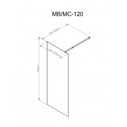 Душевая перегородка AvaCan MB120MT 120x200