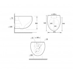 Комплект инсталляции и унитаза 6 в 1 Roxen StounFix Dual Fresh 964170