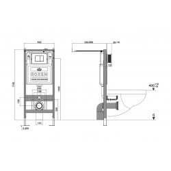 Комплект инсталляции и унитаза 6 в 1 Roxen StounFix Dual Fresh 964245