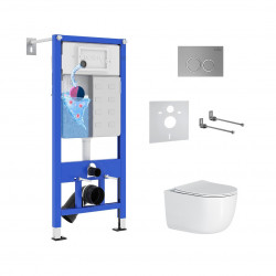 Комплект инсталляции и унитаза 6 в 1 Roxen StounFix Dual Fresh 964355