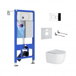 Комплект инсталляции и унитаза 6 в 1 Roxen StounFix Dual Fresh 964469