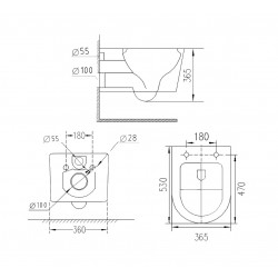 Комплект инсталляции и унитаза 6 в 1 Roxen StounFix Dual Fresh 964479
