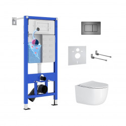 Комплект инсталляции и унитаза 6 в 1 Roxen StounFix Dual Fresh 964579