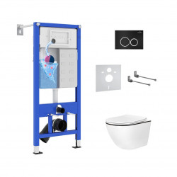 Комплект инсталляции и унитаза 6 в 1 Roxen StounFix Dual Fresh 964643