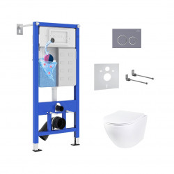 Комплект инсталляции и унитаза 6 в 1 Roxen StounFix Dual Fresh 966051