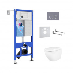 Комплект инсталляции и унитаза 6 в 1 Roxen StounFix Dual Fresh 966055