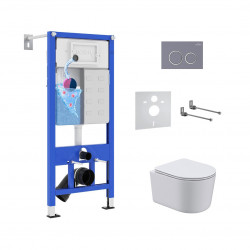 Комплект инсталляции и унитаза 6 в 1 Roxen StounFix Dual Fresh 966133