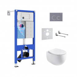 Комплект инсталляции и унитаза 6 в 1 Roxen StounFix Dual Fresh 966160