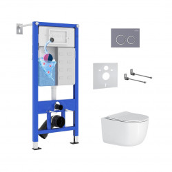 Комплект инсталляции и унитаза 6 в 1 Roxen StounFix Dual Fresh 966175